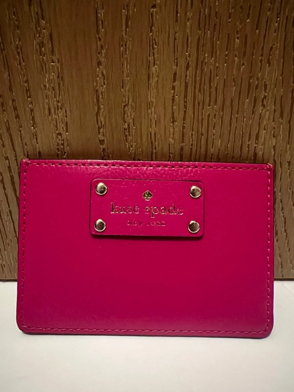 Kate Spade New York Bright Pink Card Case Wallet